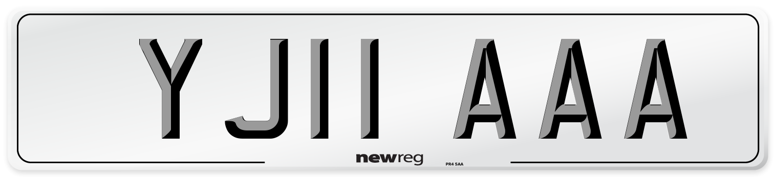 YJ11 AAA Number Plate from New Reg